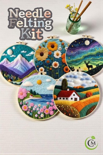 Wool felting painting kit - painting, –