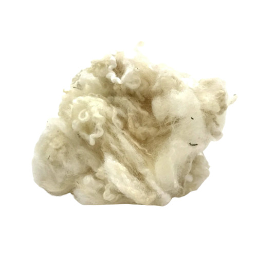 Natural white curly wool locks - natural,