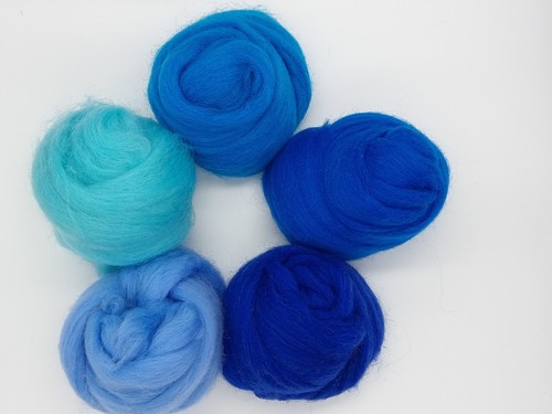 Ball blue needle felt - kg,