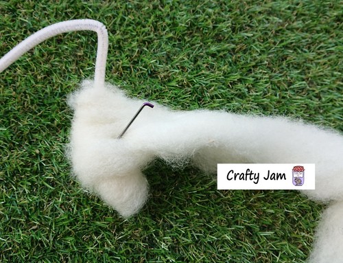 Needle felting natural core - natural,