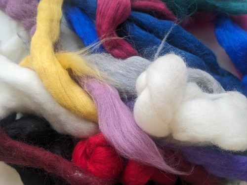 Felting wool scraps needle - felting,