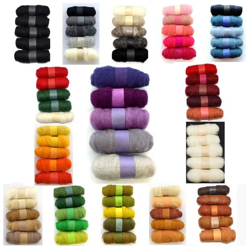 20g carded wool batts - x,