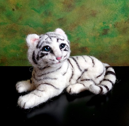 White tiger new - white, handmade