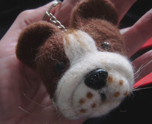 Hand crafted needle felted dog