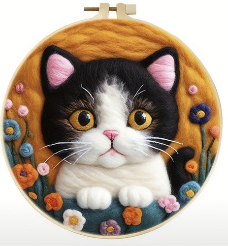 Needle felted picture kit - felted,