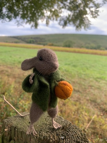Handmade needlefelted mouse - needlefelted,
