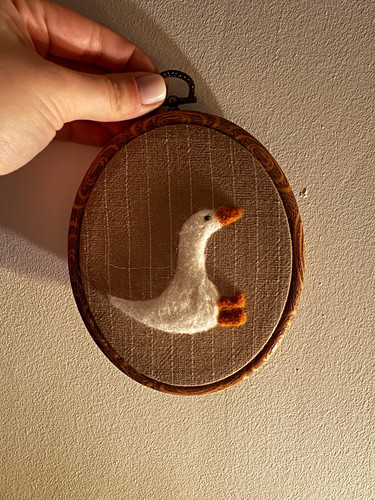 Needle felt duck wall art - wall,