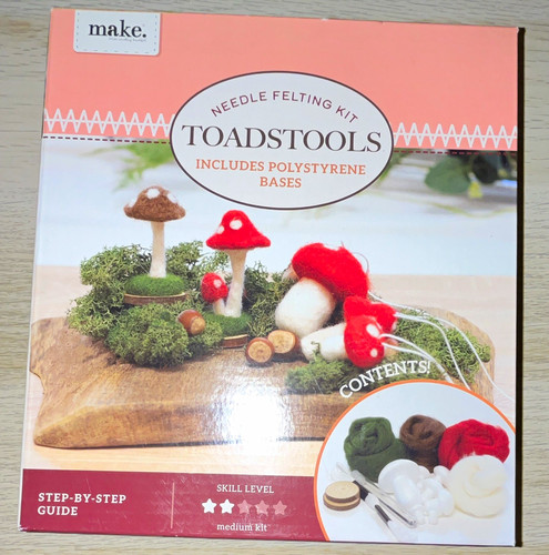 Make toadstools needle felting - toadstools,