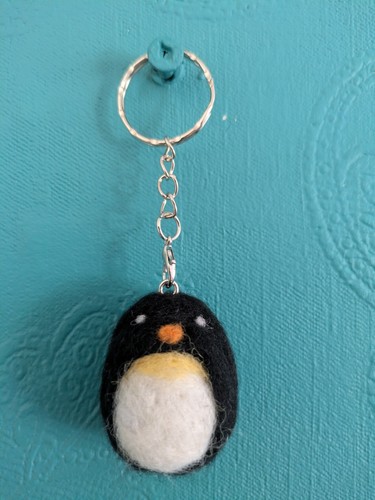 Needle felted penguin - needle,