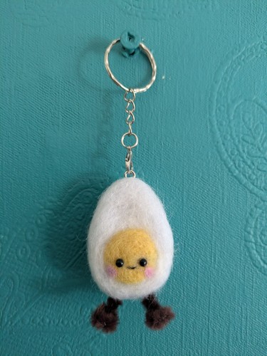 Needle felted boiled egg - needle,