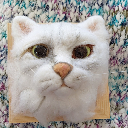 Handmade needle felted - needle, wool
