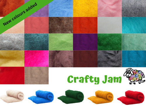 Needle felting wet carded wool - carded,