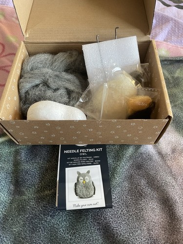 Needle felted owl - craft, kit