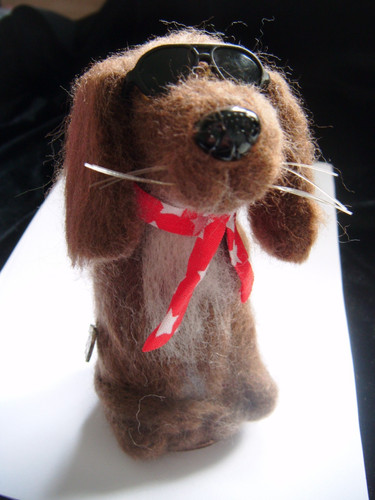 Hand crafted needle felted - , dog