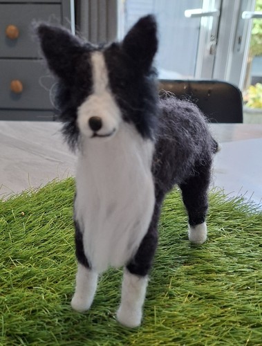 Handmade needle felted border - handmade,