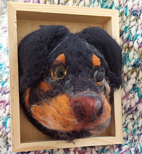 Framed needle felted wool - framed,